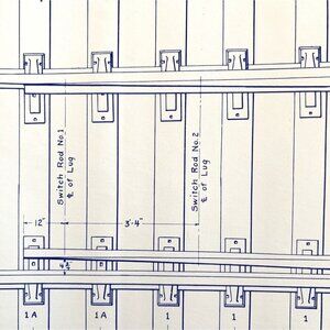 1941 Railroad Bangor Aroostook Split Switch Track Laying Blueprint F7 DWDD15